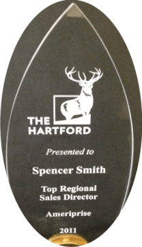Spencer X Smith sales award from The Hartford