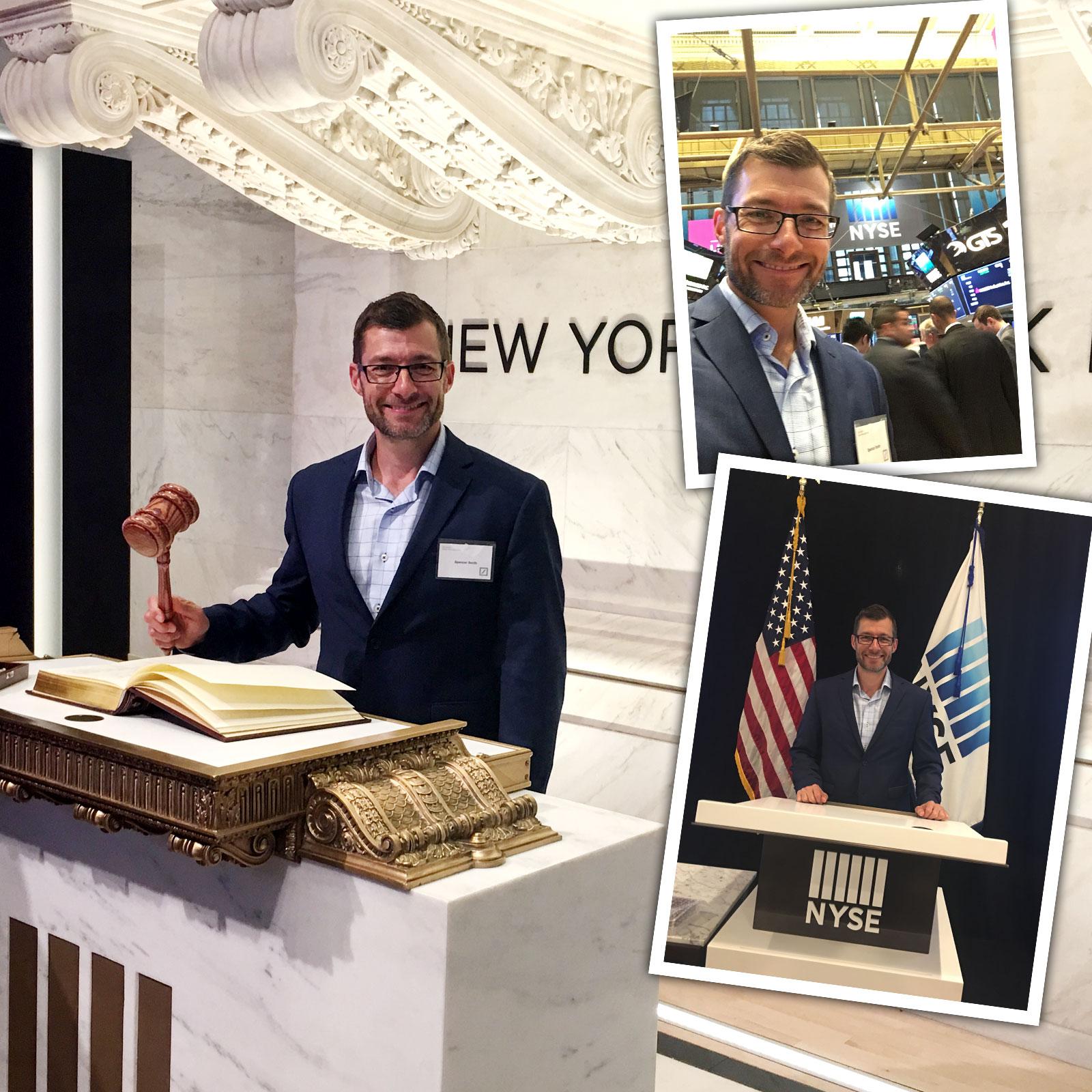 Spencer X Smith speaking at the NYSE